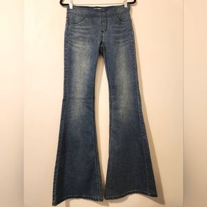NWOT Free people Pull on Kick Flare  Elastic Waist Jeans
